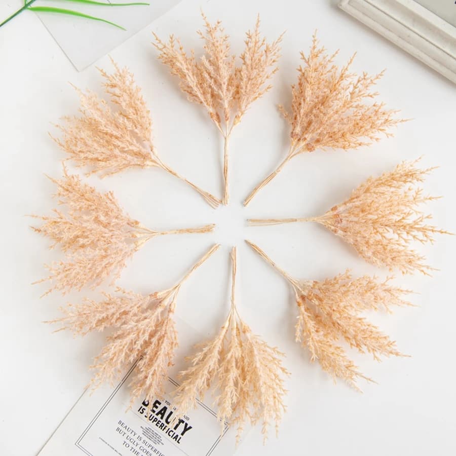 Artificial Plants Autumn Golden Silvery Fake Branch For Festival Tree Wreath Home Accessories Wedding Archway Decor Scrapbook