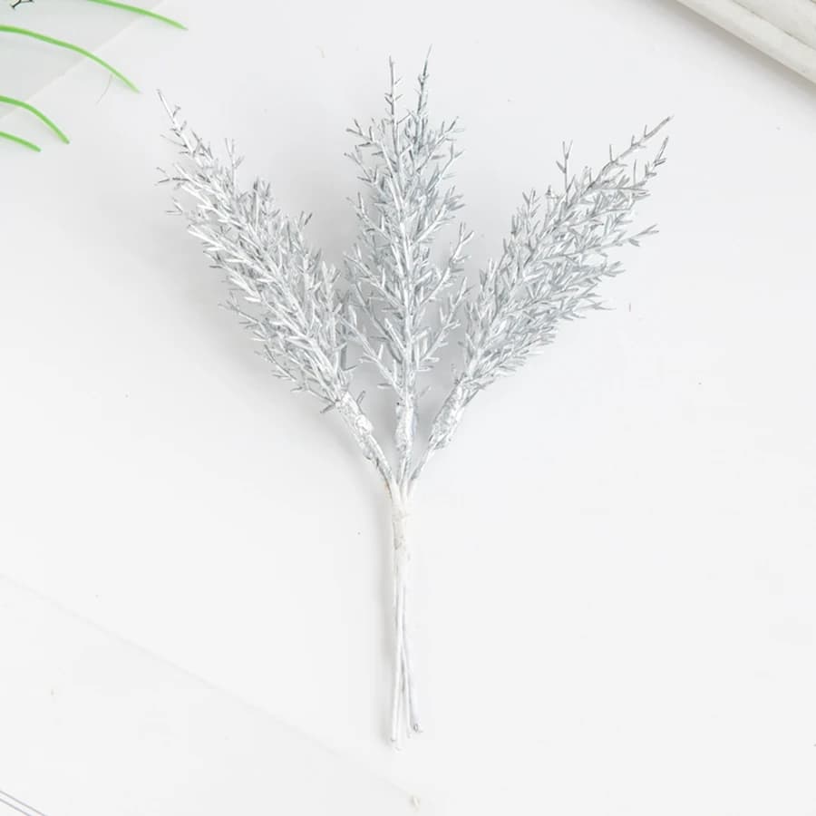 Artificial Plants Autumn Golden Silvery Fake Branch For Festival Tree Wreath Home Accessories Wedding Archway Decor Scrapbook